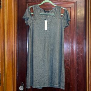 Sanctuary olive green cold shoulder short sleeve dress Size Small